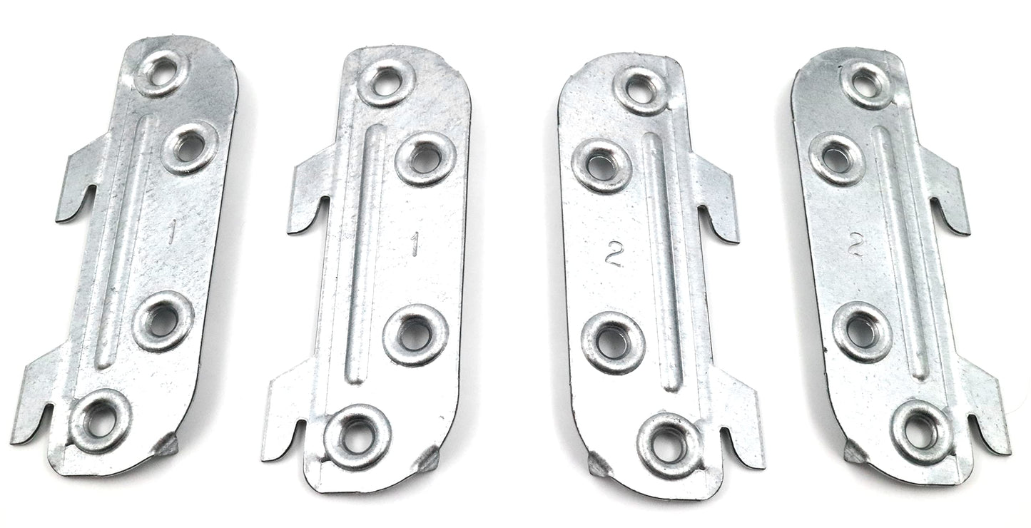 Design61 set of 4 bed fittings, bed connectors, bed fittings for slatted frames, furniture connectors complete set for screwing 100mm