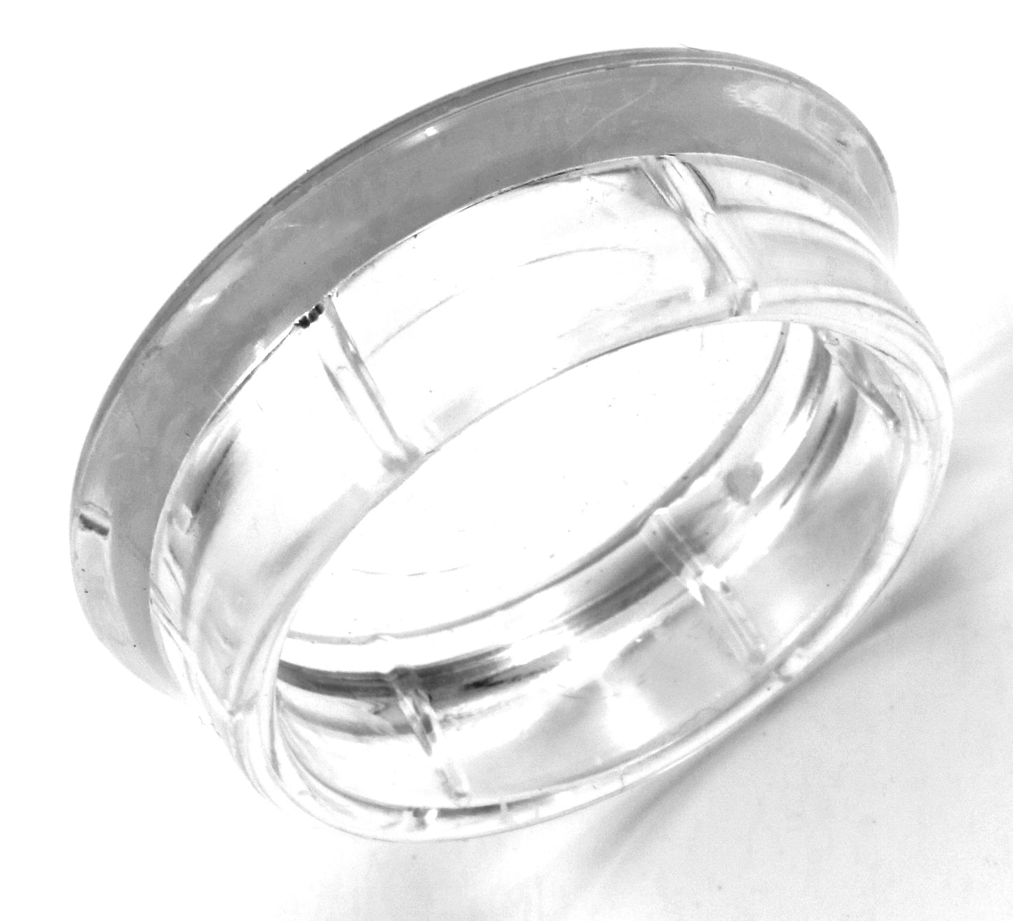 Design61 4X dessous de meuble pour pieds de meuble ronds jusqu'à 32 mm dessous de verre piano transparent