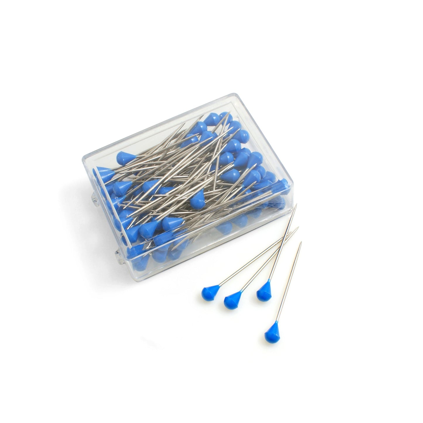 Design61 100x wallpapering pins heavy-duty pins with plastic head in blue 50mm
