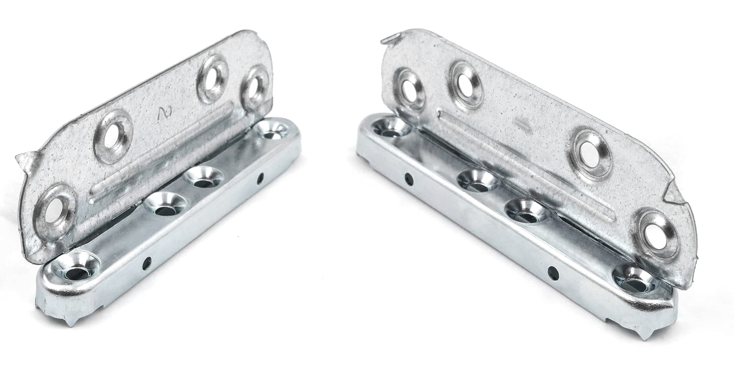 Design61 set of 4 bed fittings, bed connectors, bed fittings for slatted frames, furniture connectors complete set for screwing 100mm