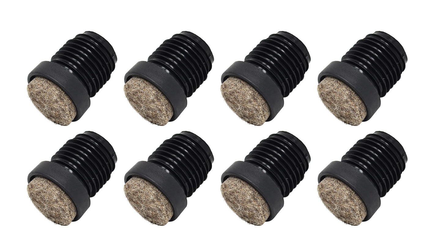 Design61 Filzgleiter Stuhlgleiter 8er Set für Rohrinnen-Ø 18-19 mm Möbelgleiter zum Einstecken