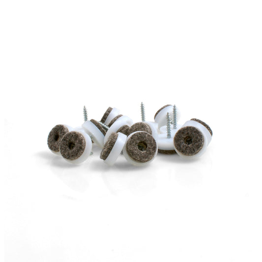 16 patins en feutre, patins pour meubles, patins pour chaises, protection de sol 20 mm à visser par Design61