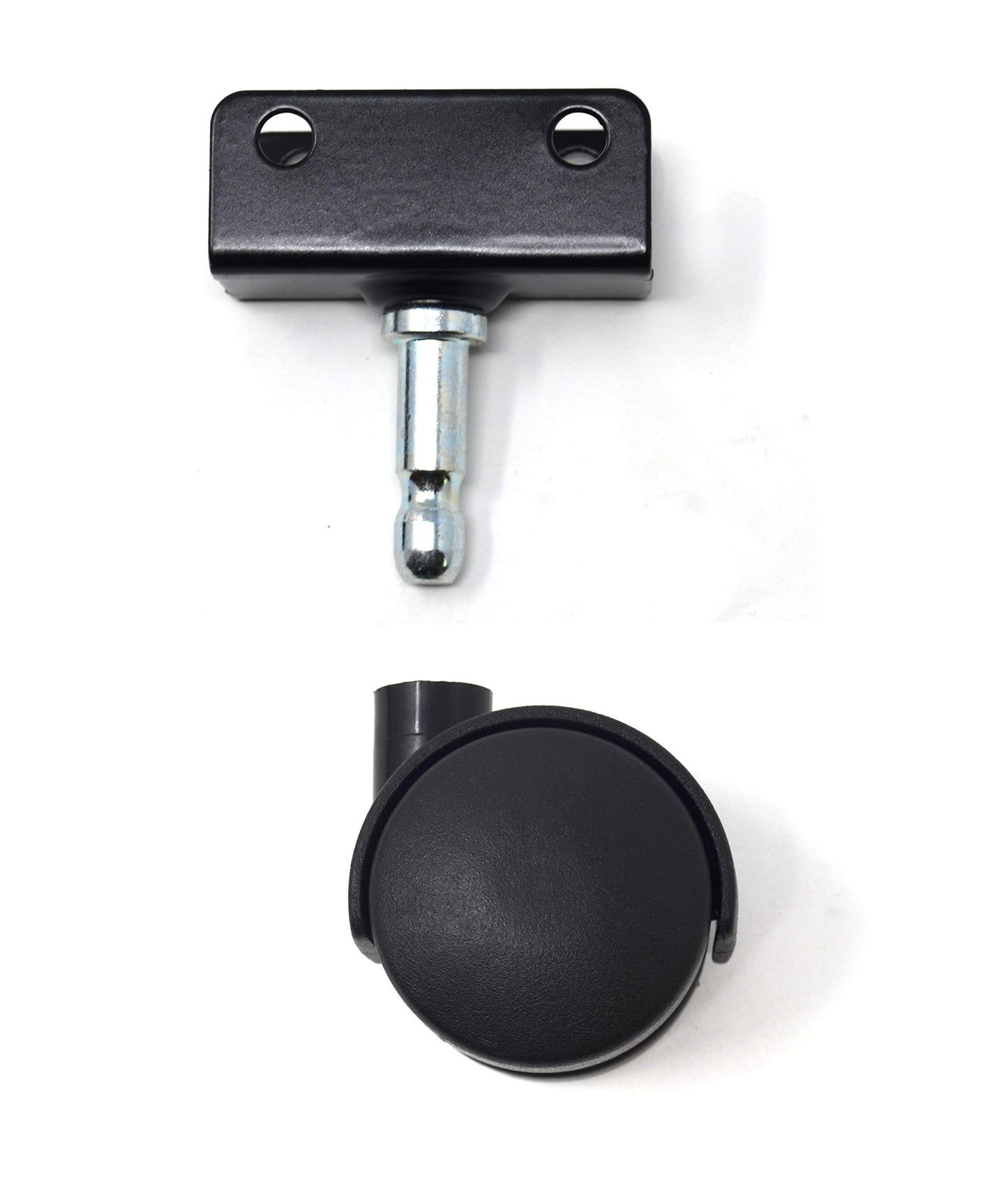 Design61 Roulettes universelles pour meubles avec fixation en U, roulettes pivotantes de 19 mm, roulettes à plaque avec goupille, 4 pièces