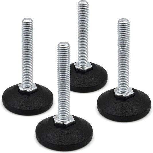 Design61 jeu de 4 vis de réglage Ø 38 mm avec vis sans tête galvanisée M10 x 60 mm