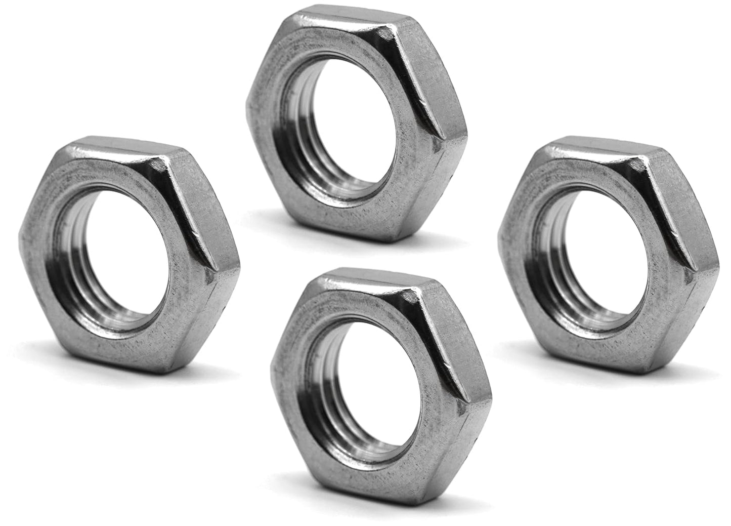 Design61 4X Edelstahl Sechskantmuttern M16 DIN 439 Edelstahlmuttern niedrig