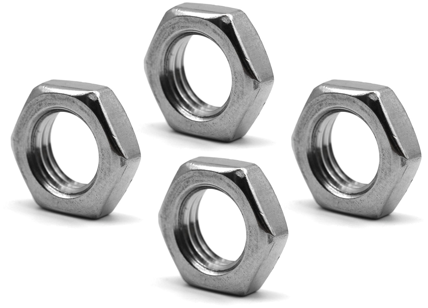 Design61 4x stainless steel hexagon nuts M12 DIN 439 stainless steel nuts low