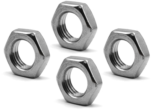 Design61 4x écrous hexagonaux en acier inoxydable M12 DIN 439 écrous bas en acier inoxydable