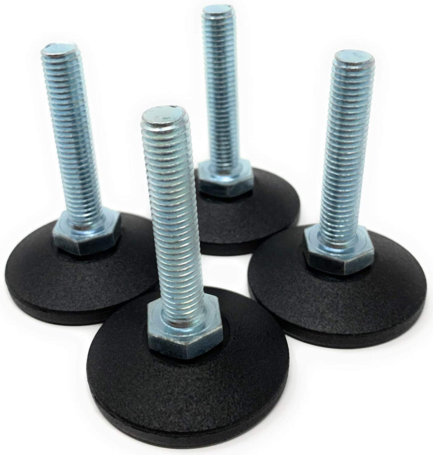 Design61 4x Verstellschraube Justierschraube Ø 38mm mit verzinkter Stellschraube M10x50 mm