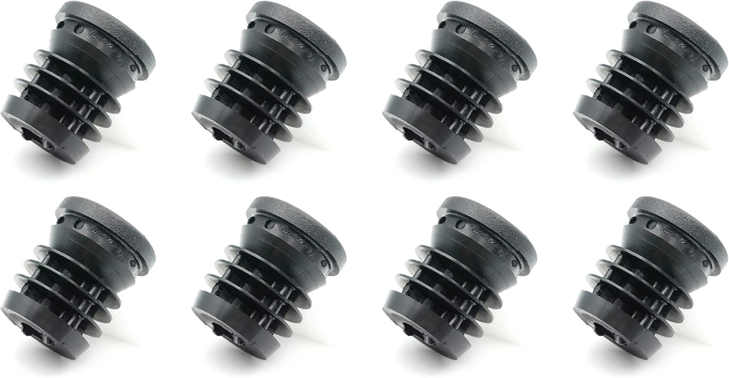 Design61 8X Justierstopfen für Rundrohr OHNE Gewinde Ø32mm 1,5 mm passend für M8 Metallmutter