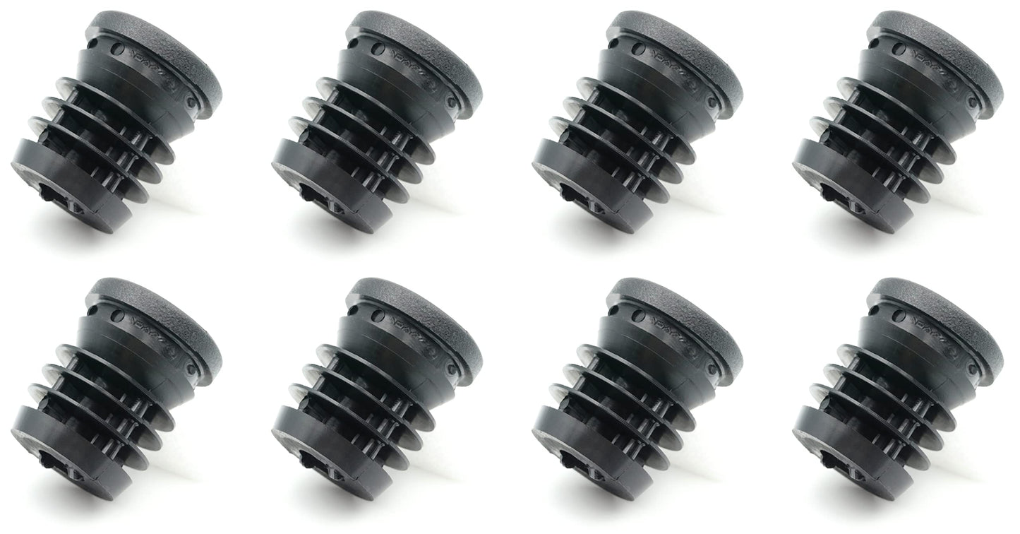 Design61 8x bouchons de réglage pour tube rond SANS filetage Ø32mm 1,5-2 mm adapté pour écrou métallique M10