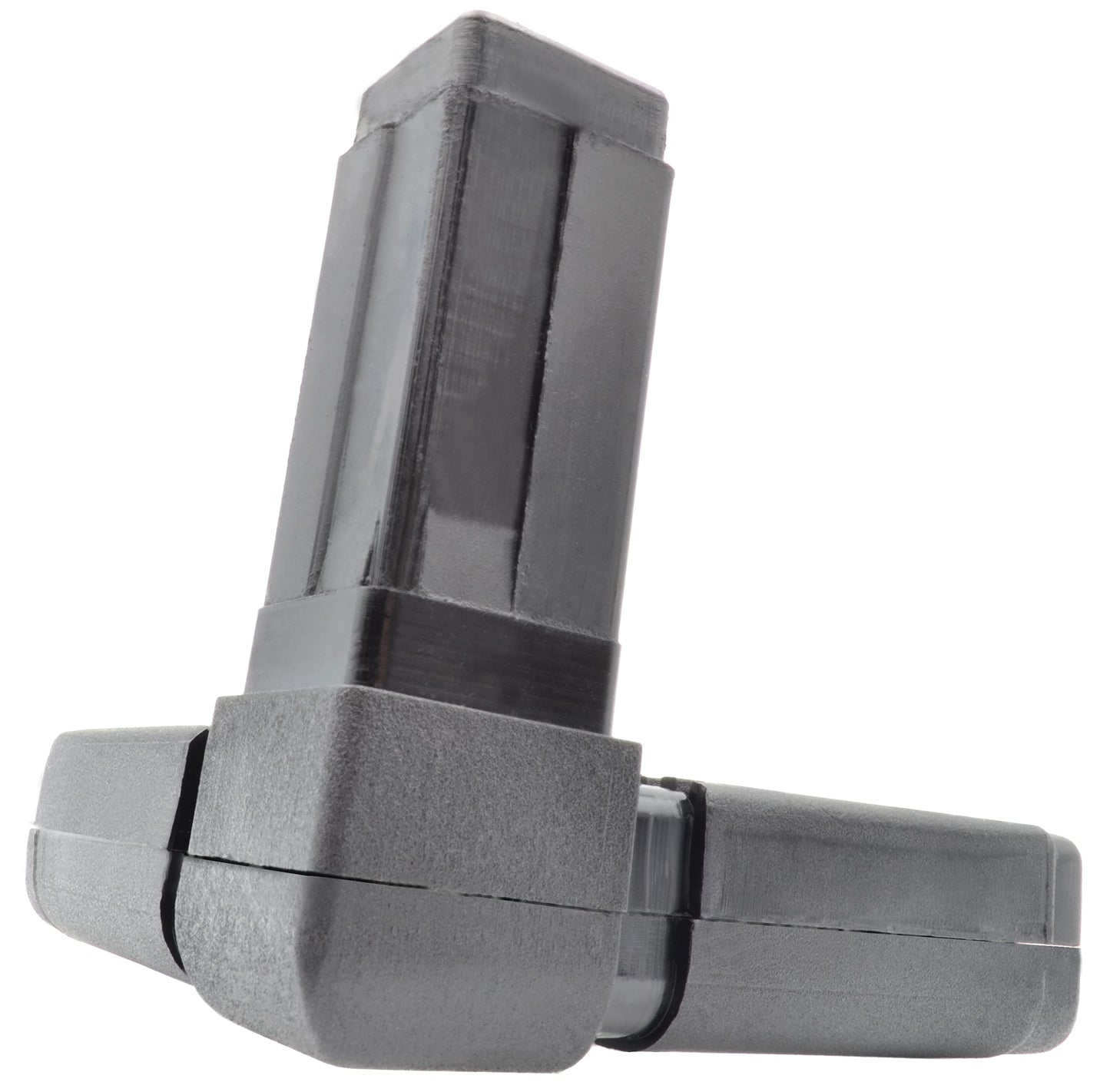 Design61 4x Steckverbinder für Vierkantrohre mit Abgang Rohrverbinder 90° 25 x 1,5 mm mit abgerundeter Kopf