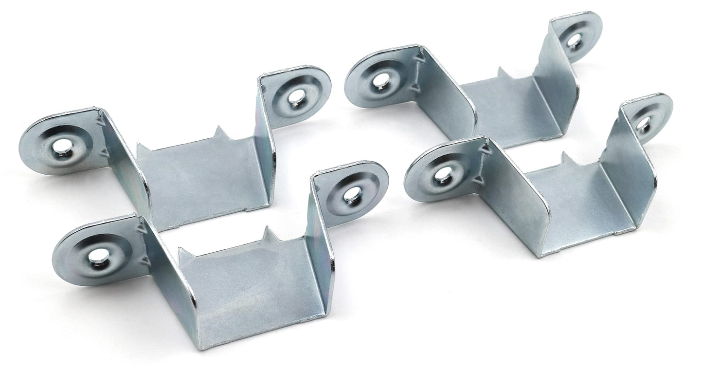 Design61 Set of 4 bed base connectors for single and double beds Base thickness 35mm for screwing Galvanized steel