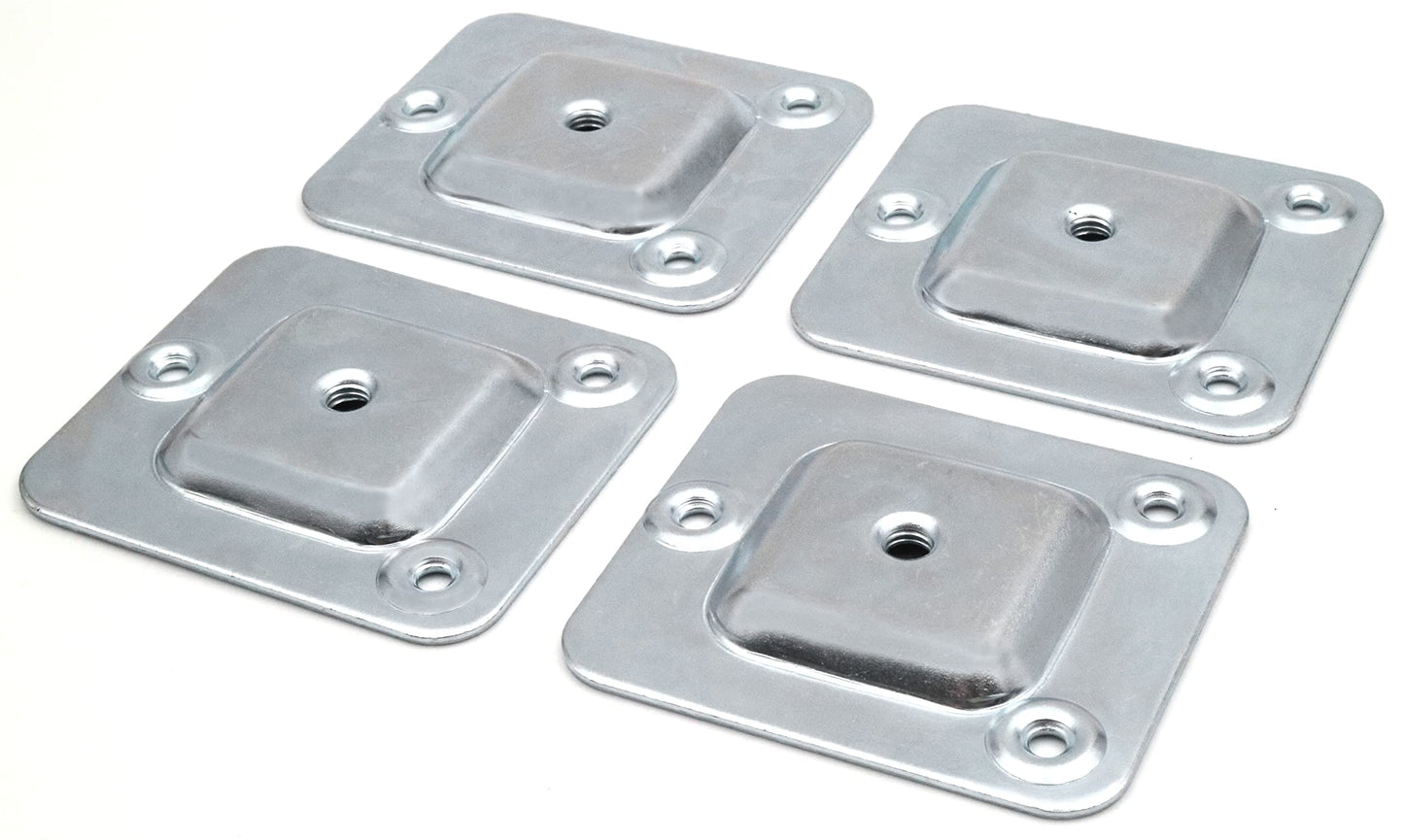 Design61 4er Set Montageplatte M6 Gewinde für Sofa Tischbeine Stuhlbeine Möbelbeine Befestigung Platten Sofabeine Adapter
