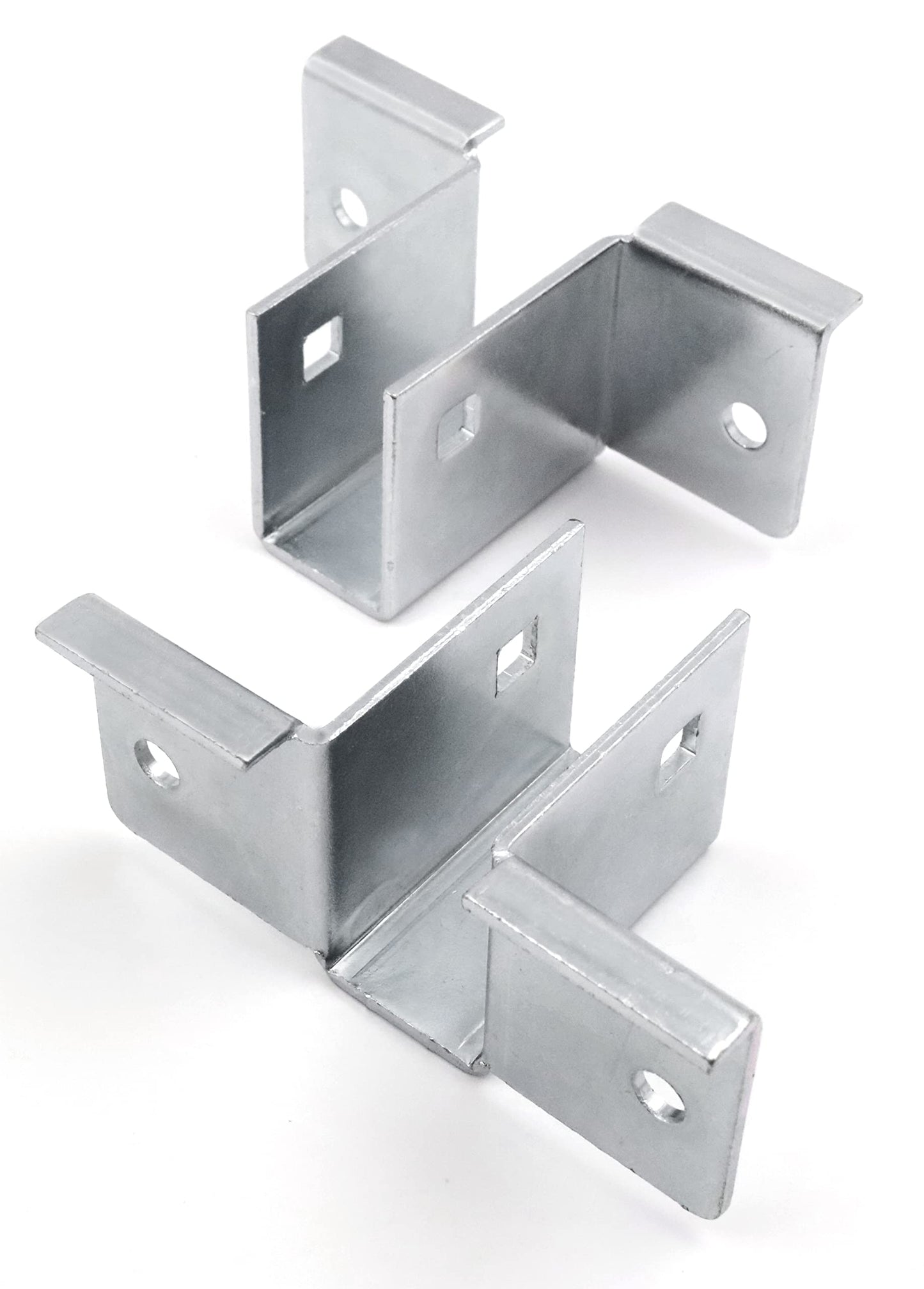 Design61 jeu de 2 connecteurs de sommier pour lits simples et doubles, épaisseur de sommier 19 mm, à visser, acier galvanisé