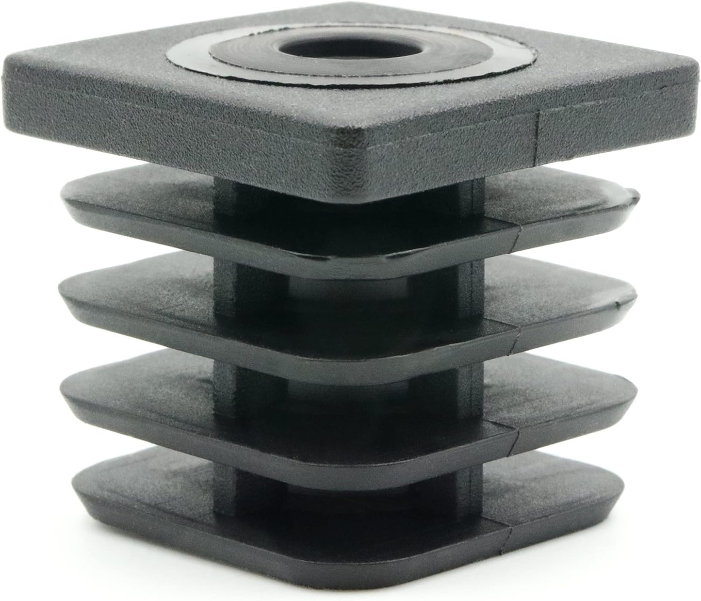 Design61 4X threaded plugs, adjusting plugs, foot caps, insert bushing for square tubes 40x40 mm with M10 internal thread, load capacity for wall thickness 1.5-2 mm