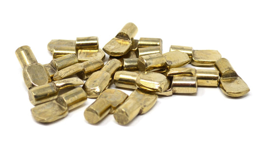 Supports d'étagère Design61 7 mm, supports d'étagère pour étagères en acier laitonné en forme de cuillère, 20 pièces