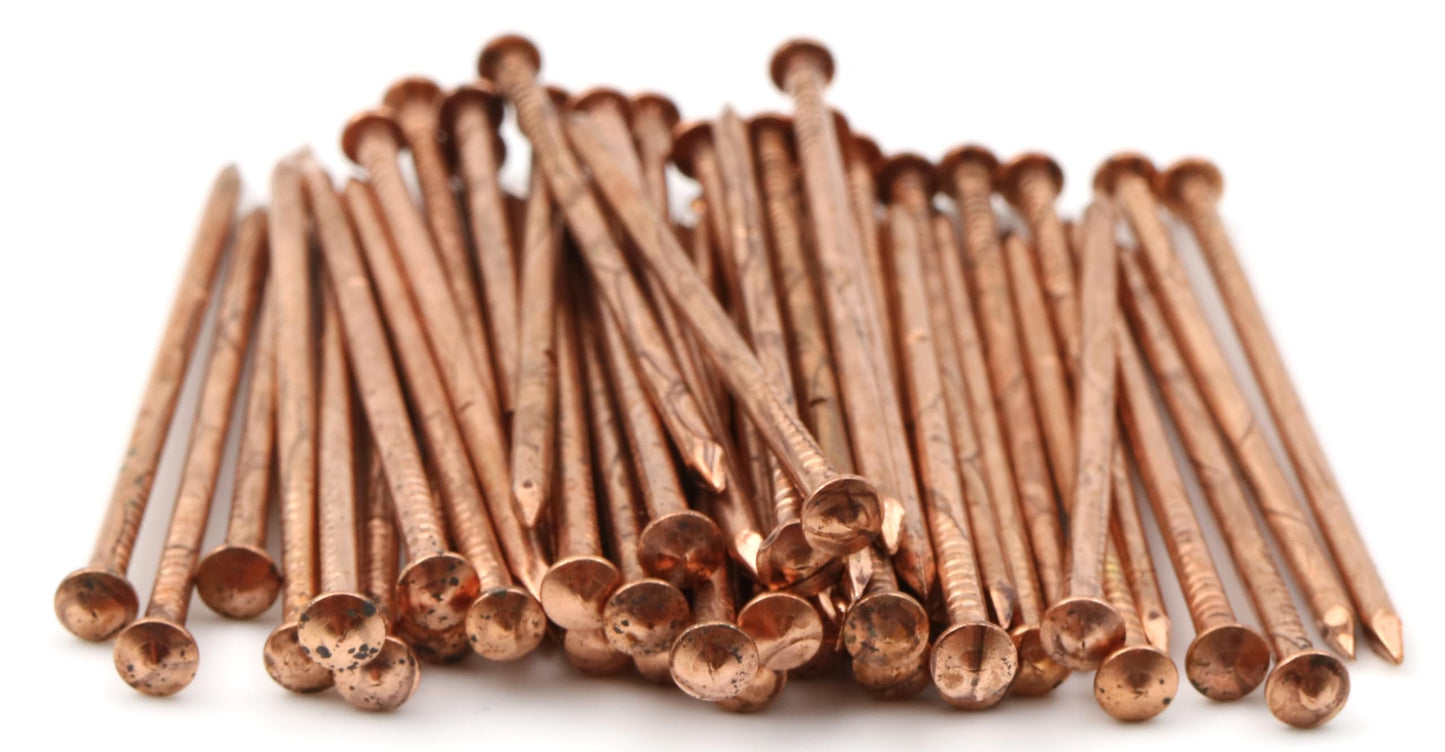 50x Clou en fer 2,0 x 51 mm à tête conique, broches de soudage isolantes cuivrées