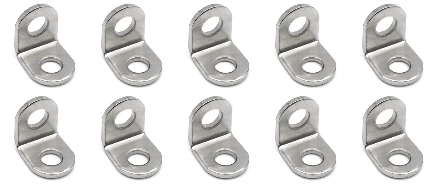Design61 10er Set Winkelverbinder Möbel Winkel L-Winkel Stahl Verzinkt 18,5mm x 18,5mm
