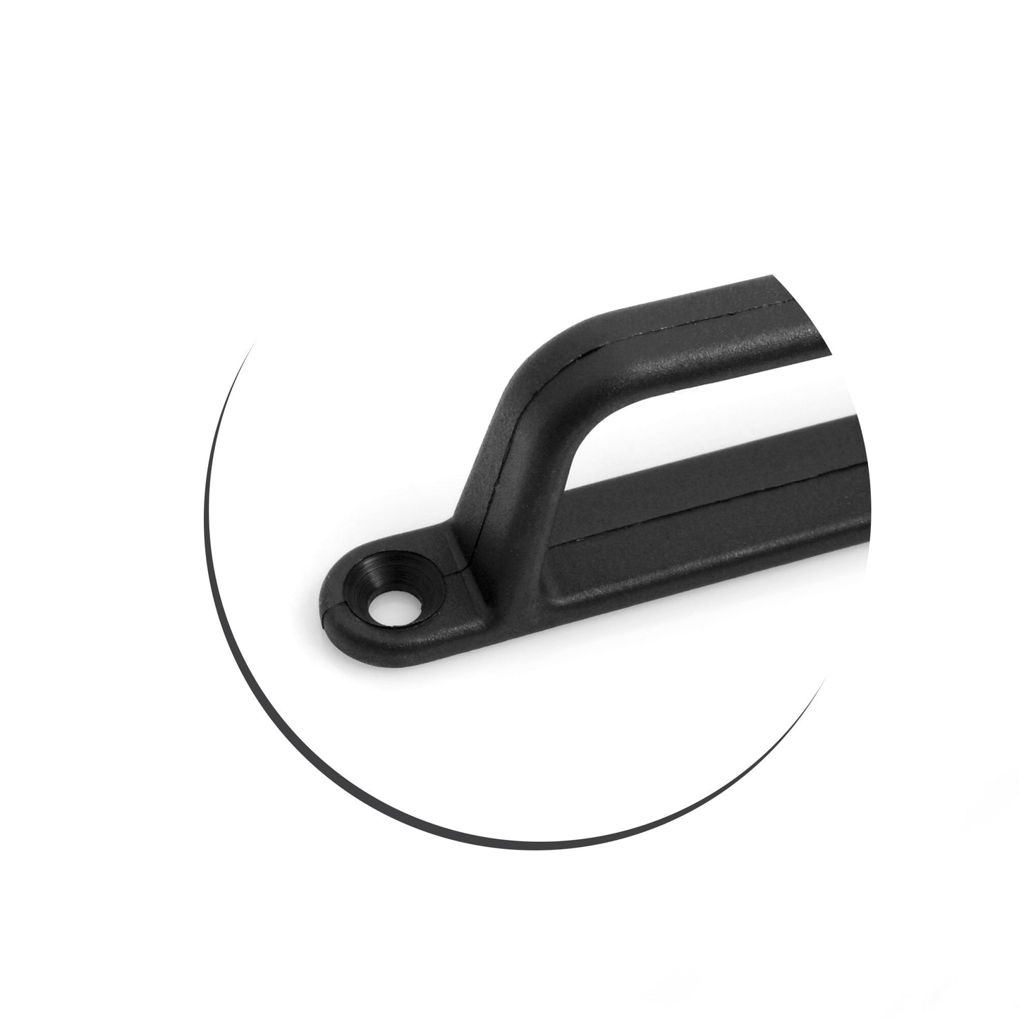 Design61 Bow Handle Set of 2 Handles Furniture Handle Made of Plastic 120mm in Black