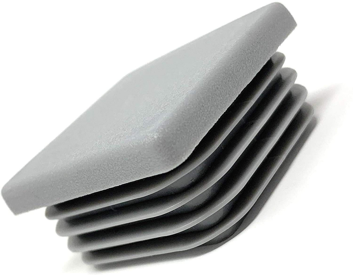 Design61 10x Vierkant Rohrstopfen Lamellenstopfen 50x50mm mit Lamellen für Innenmaß 44-48,4 mm verkehrsgrau