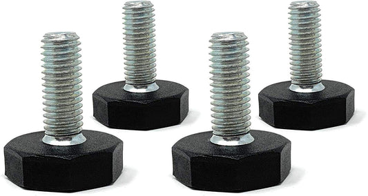 Design61 4x vis de réglage Ø 27 mm avec vis de réglage galvanisée M10x25 mm