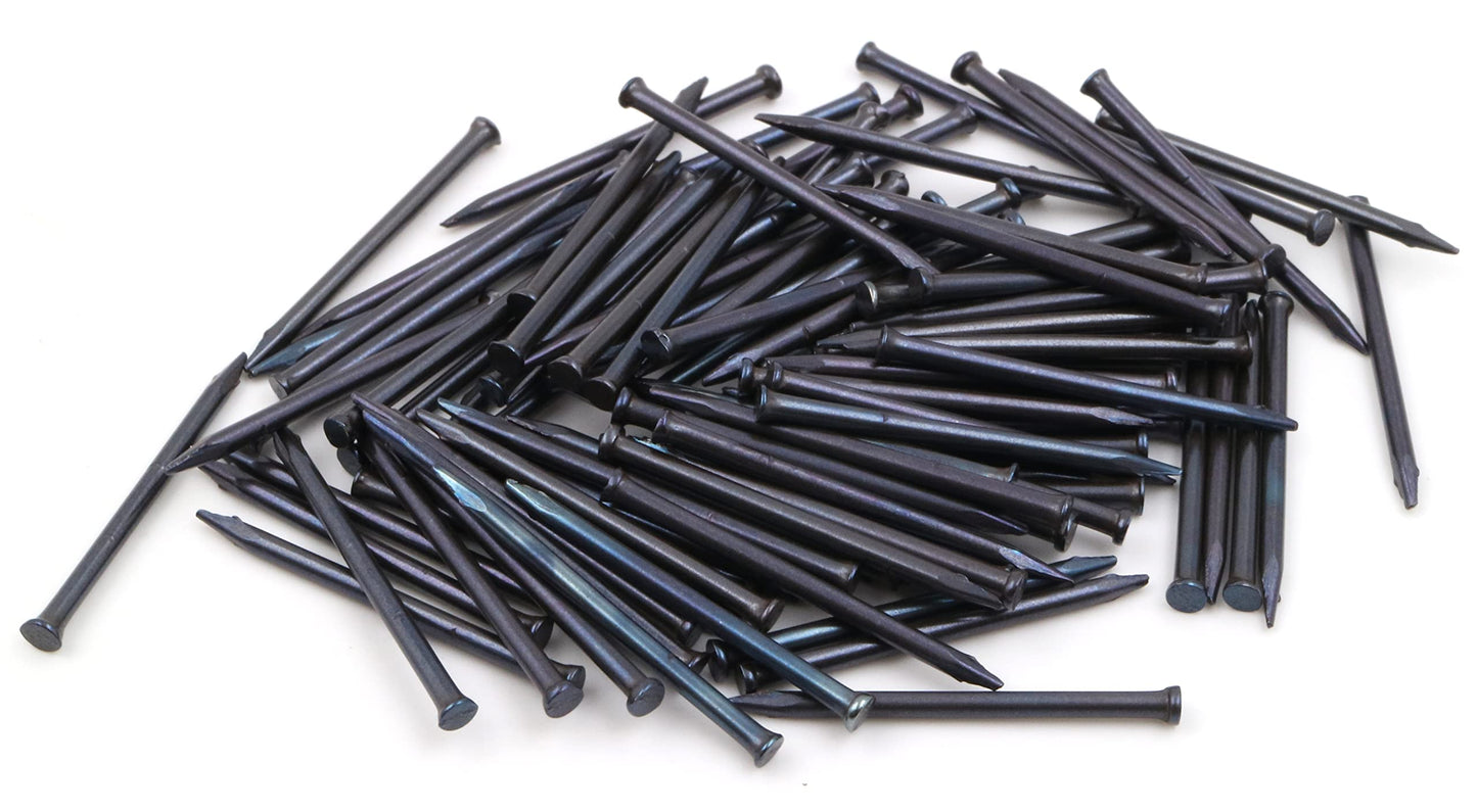 Design61 100x steel pins steel nails skirting board pins nail 1.5 x 20 mm flat head countersunk head BLUE