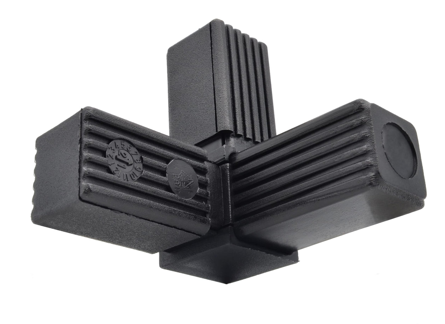 Design61 4x Steckverbinder für Vierkantrohre mit Abgang Rohrverbinder 90° 30x 2 mm