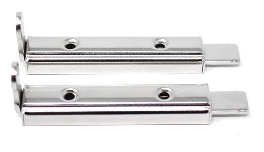 Design61 Lot de 2 loquets d'armoire, loquets de meubles, loquets d'armoire avec serrure coulissante pour meubles de salle de bain, barrières pour animaux, 6 cm