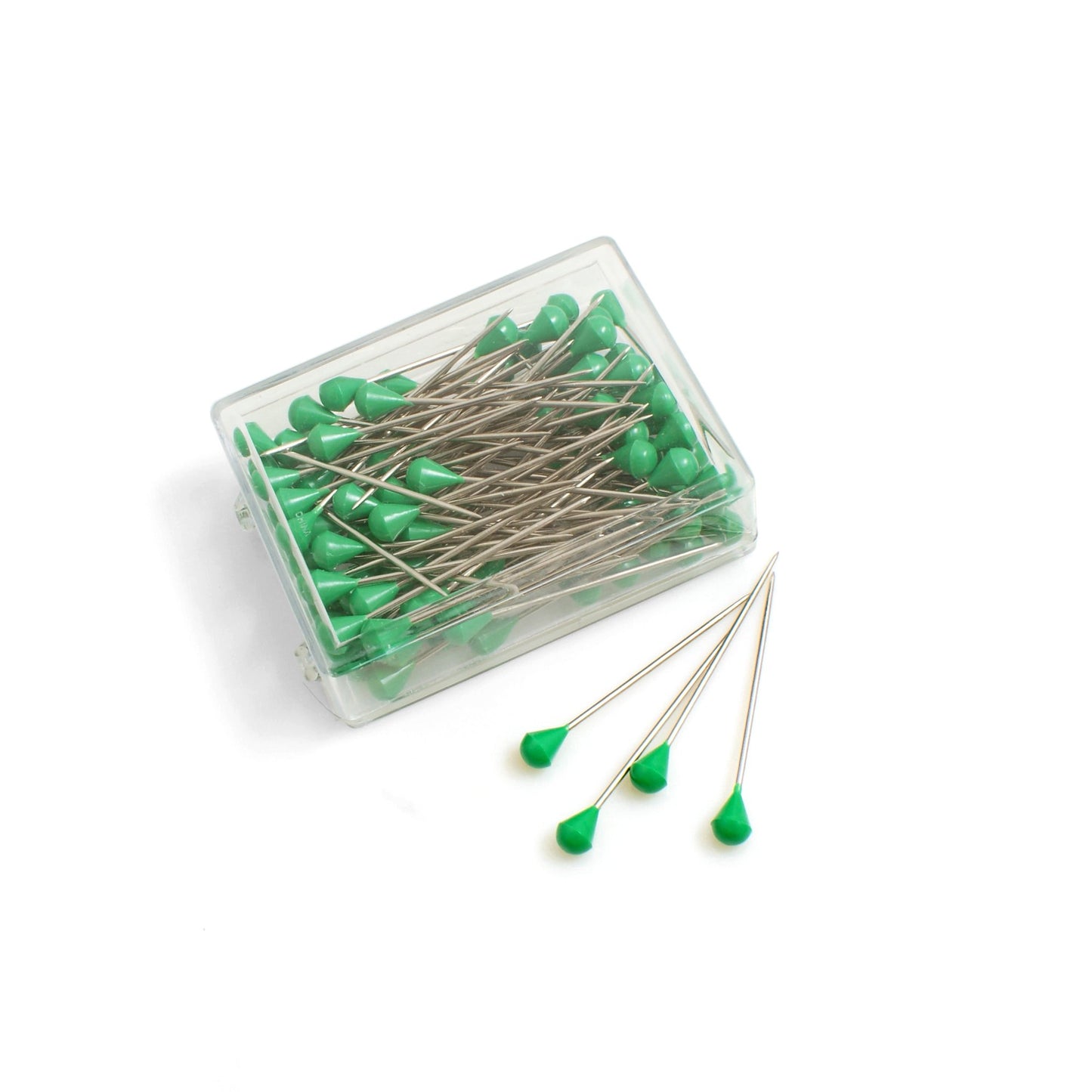 Design61 100x wallpapering pins, heavy-duty pins, pins with plastic head in green 50mm