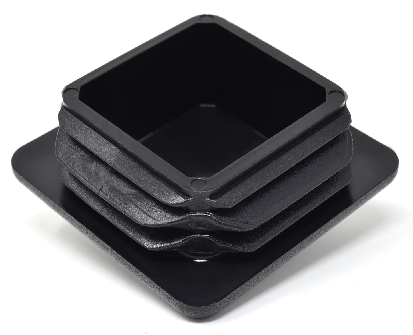 Design61 4x Vierkant Rohrstopfen Lamellenstopfen 60x60 mm mit Lamellen für Innenmaß 54,8-62 mm