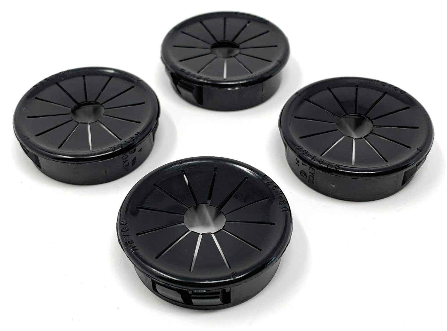 Cable grommets set of 20 plastic for cables from 3.2-25.4 mm Ø and sheet metal up to max. 3.2 mm thickness in black