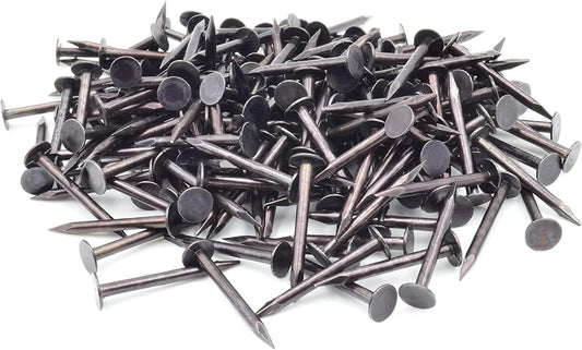 Design61 Peignes à ongles 1,6 x 16 mm, grosses têtes rondes, longues pointes pointues, bleuies, 100 g, environ 330 pièces