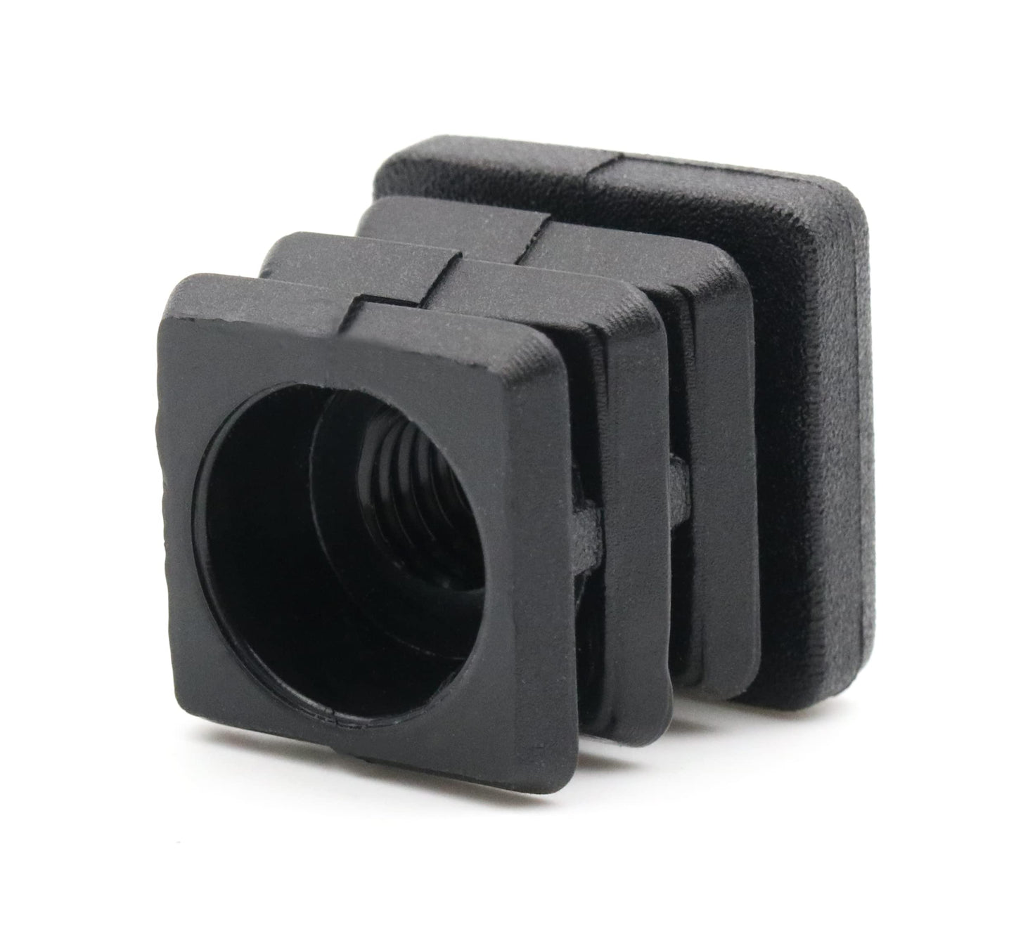 Design61 8x Gewindestopfen Justierstopfen Fußkappen Einsteckbuchse für Quadratrohre 22x22 mm mit M8 Innengewinde Traglast bis 200Kg für Wandstärke 1,5-2 mm