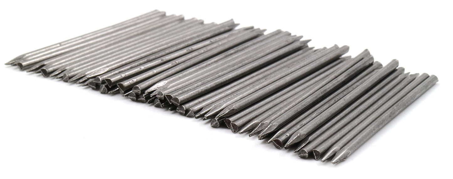 Design61 50x Stahlstifte Stahlnägel Sockelleistenstifte Nagel 2 x 50 mm ohne Kopf Blank