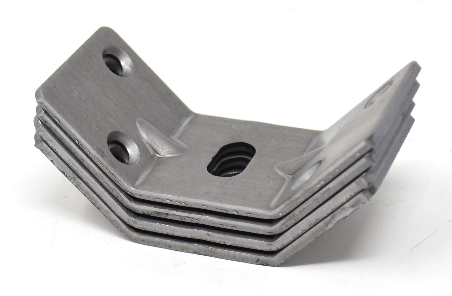 Design61 jeu de 4 ferrures d'angle pour pieds de table, acier 75 x 34,5 mm