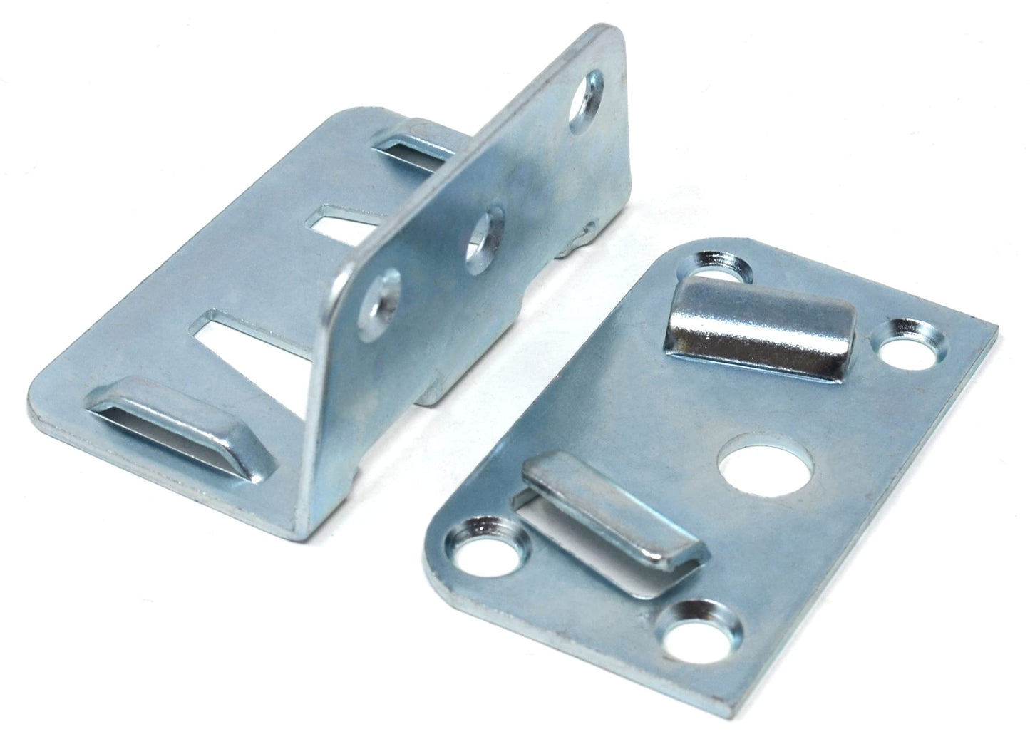 Design61 2er Komplett Set Mittelbalkenverbinder Bettbeschläge Bettverbinder Haken Bettwinkel Stahl verzinkt