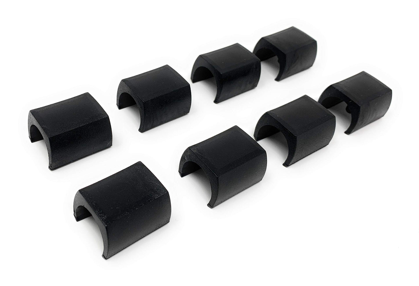 Design61 Klemmschalengleiter 8er Set Stuhlgleiter Bodenschongleiter Ø 23-25 mm Silencer Möbelgleiter