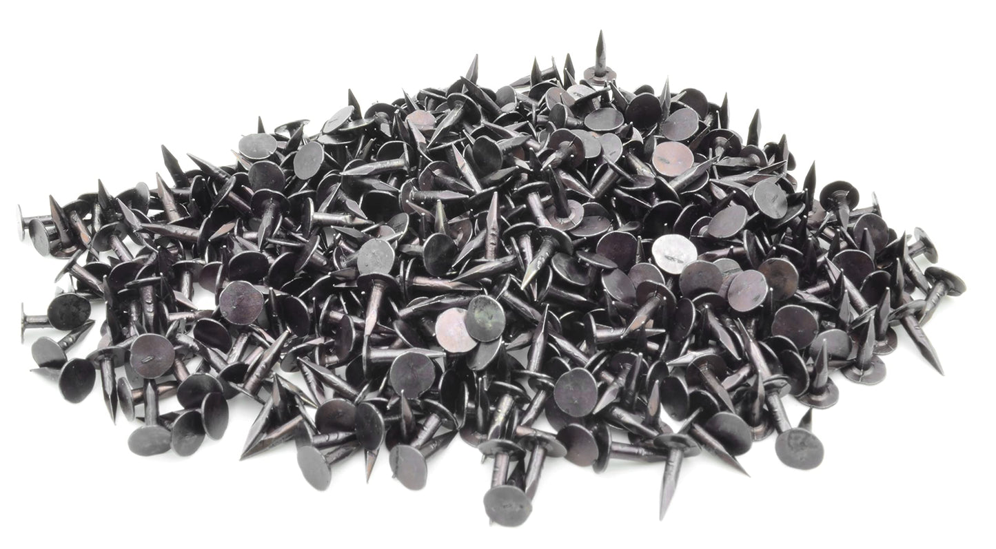 Design61 Kammzwecken 1,4 x 7 mm Nagel Nägel Großer Rundkopf Lange Scharfe Spitzen gebläut 50g ca. 500 Stück