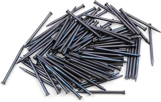 Design61 100x Stahlstifte Stahlnägel Sockelleistenstifte Nagel 1,4 x 25 mm Flachkopf Senkkopf BLAU