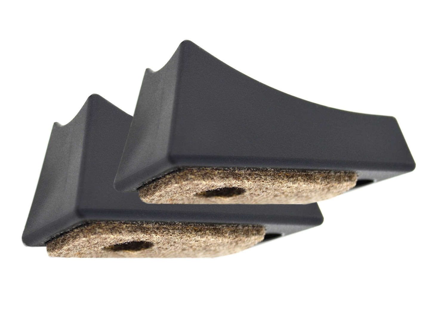 Design61 set of 2 felt gliders, shell gliders, sliding skids for screwing, curved tubes, cantilever chair Ø22mm R90 mm