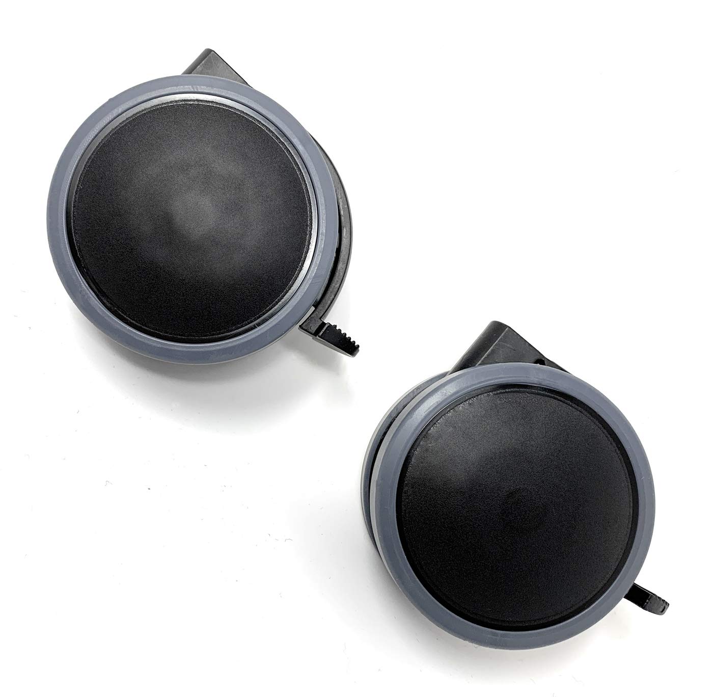 Design61 4er Set Universal Möbelrollen mit Bremse Lenkrollen Doppelrolle Ø 63mm mit Feststeller mit Anschraubplatte + Schrauben