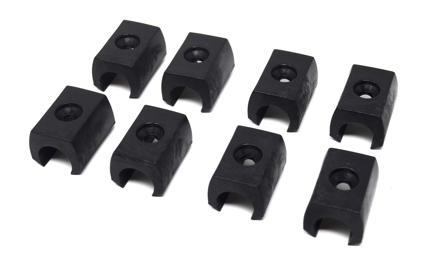 Design61 Klemmschalengleiter 8er Set Stuhlgleiter Bodenschongleiter Ø 12 mm mit Bohrung Silencer Möbelgleiter