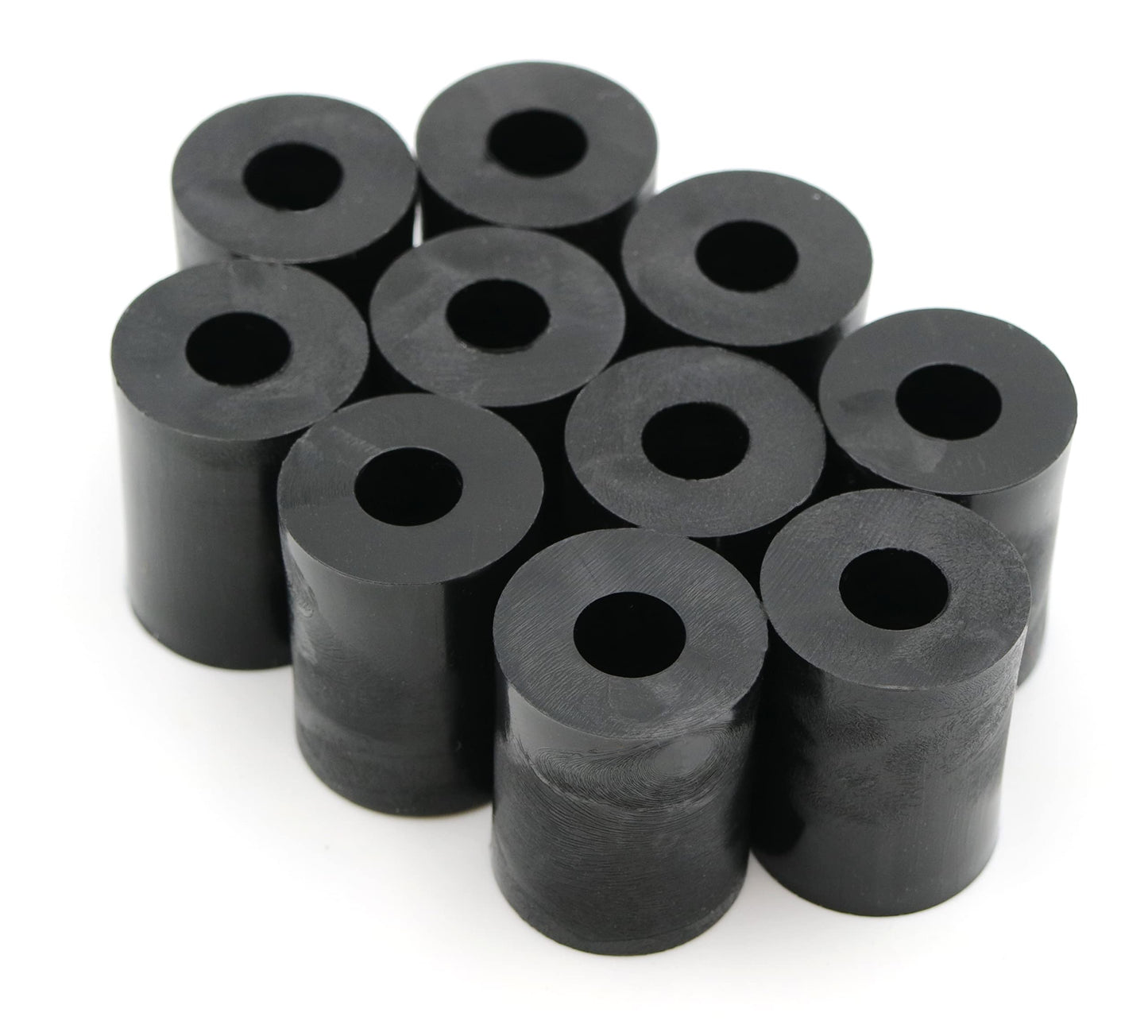 Design61 10x Distanzstücke Distanzhülsen Unterlegscheiben L 20 mm x Ø 15/6 mm M6 Rund HD-Polyethylen
