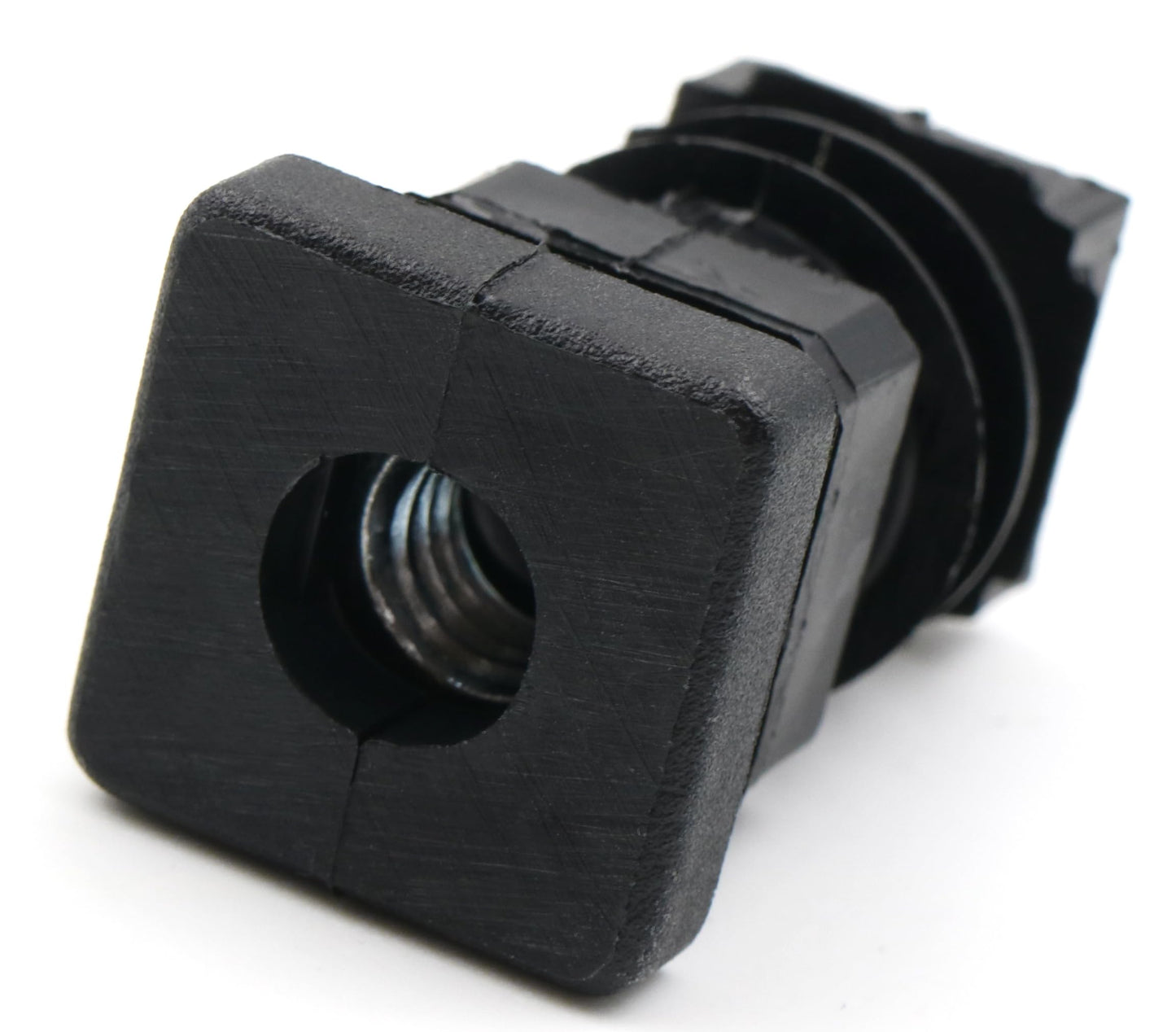 Design61 4X threaded plugs square tube plugs 20x20 mm 1.5-2mm with M8 internal thread