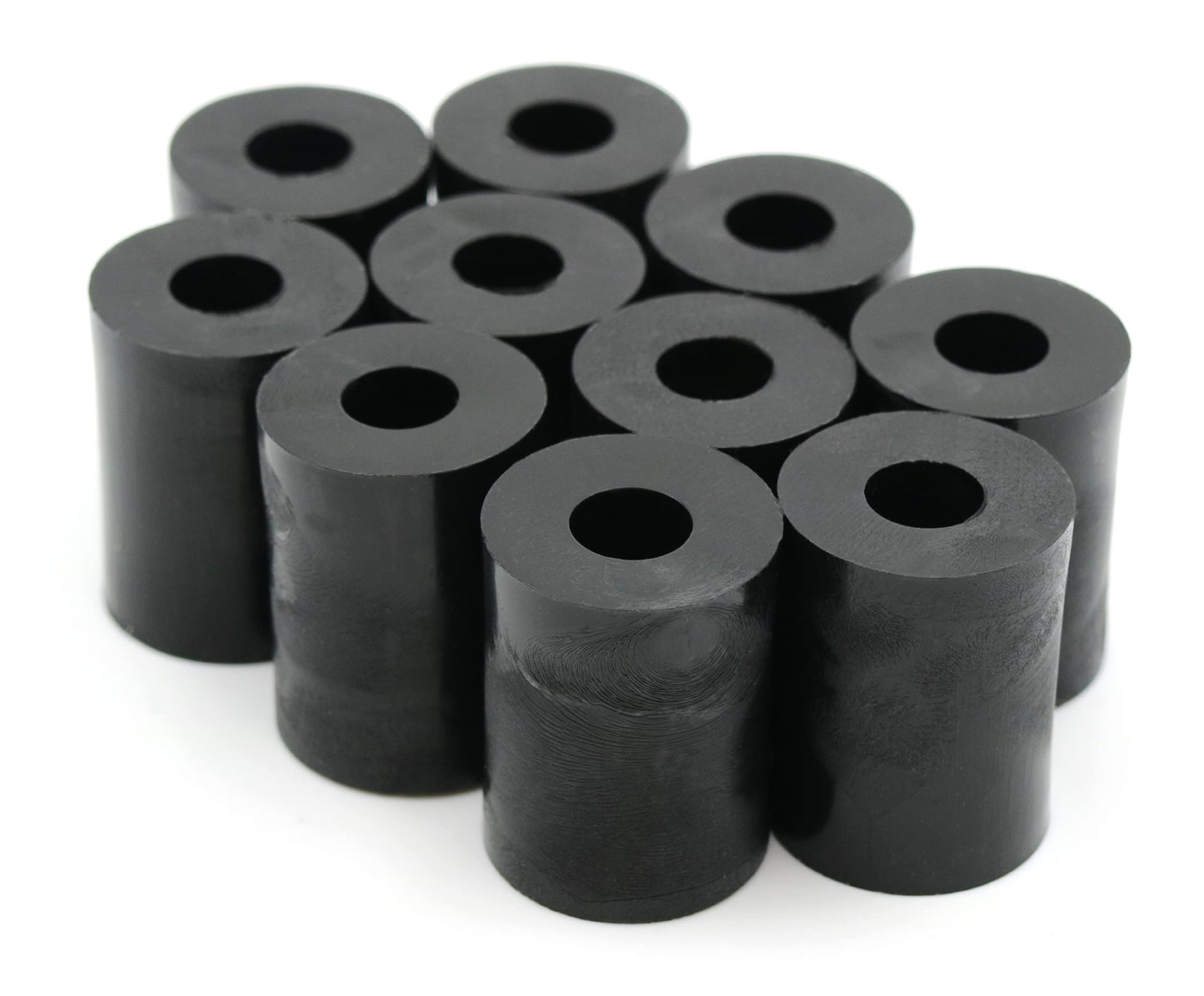 Design61 10x Distanzstücke Distanzhülsen Unterlegscheiben L 20 mm x Ø 15/6 mm M6 Rund HD-Polyethylen