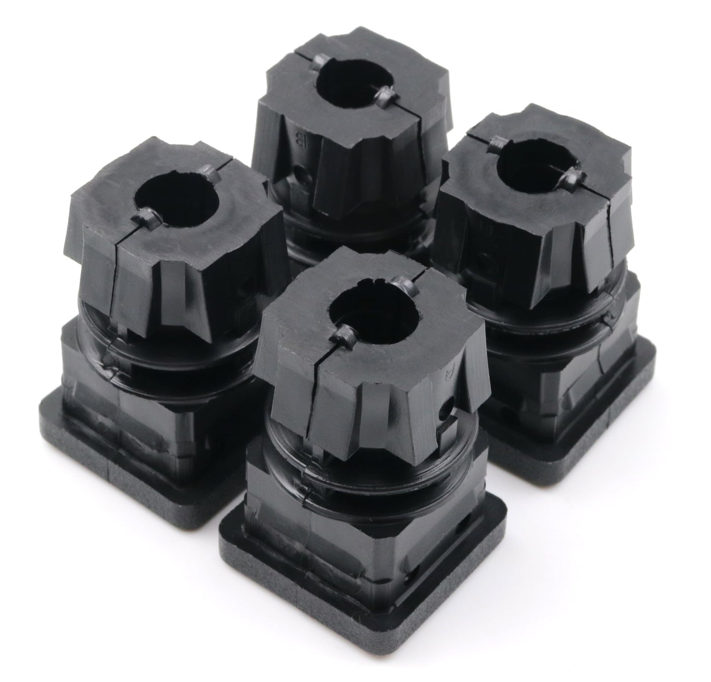 Design61 4X Gewindestopfen Vierkantrohrstopfen 25x25 mm 1-1,5mm mit M8 Innengewinde