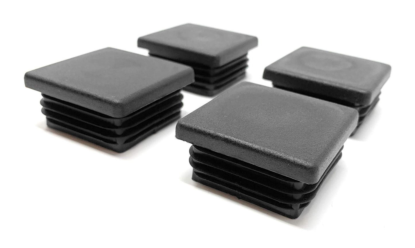 Design61 10x Vierkant Rohrstopfen 40x40mm mit Lamellen für Innenmaß 36-37mm