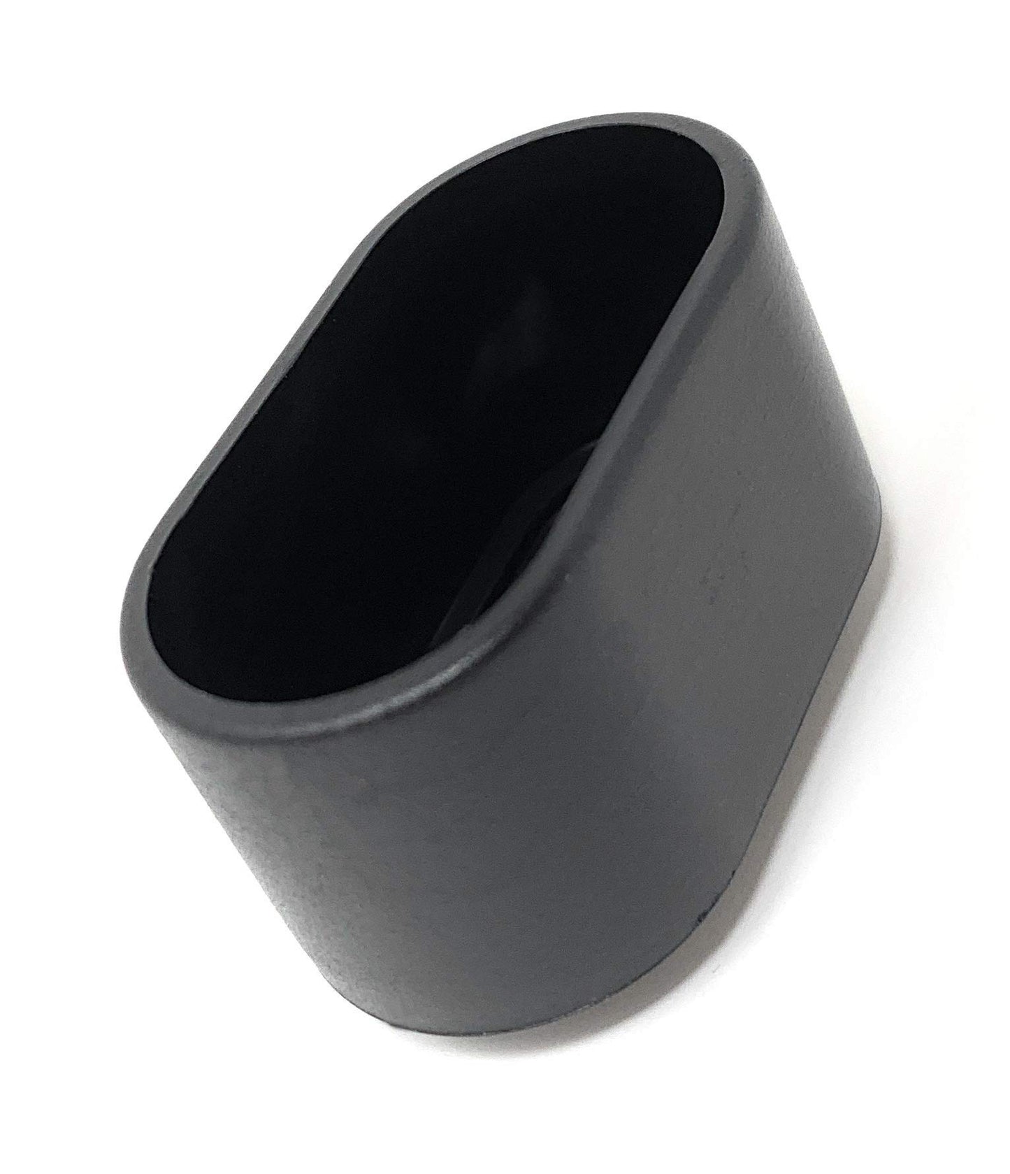 Design61 8x cover caps chair leg caps caps 38x20 mm for oval tubes tube caps for garden chairs, made of polyethylene (PE), black