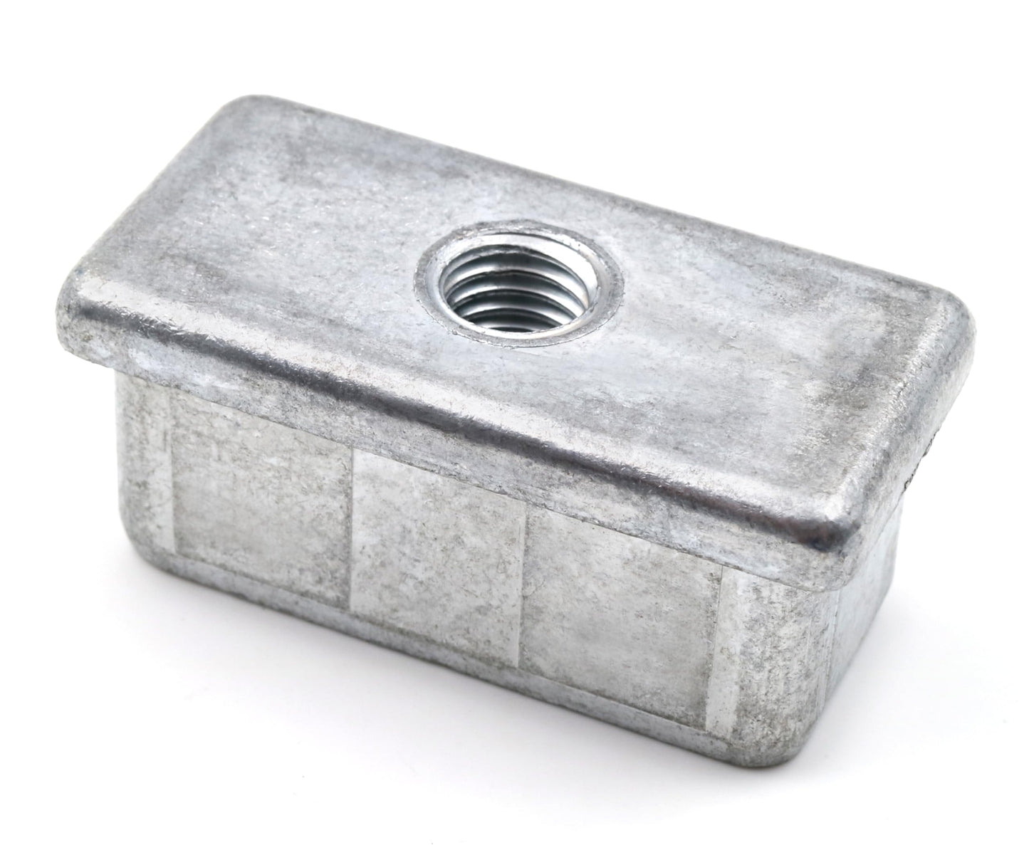 Design61 4X Gewindestopfen Justierstopfen für Rechteckrohre aus Zink-Druckguss 50x25 mm x 2 mm mit M10 Innengewinde
