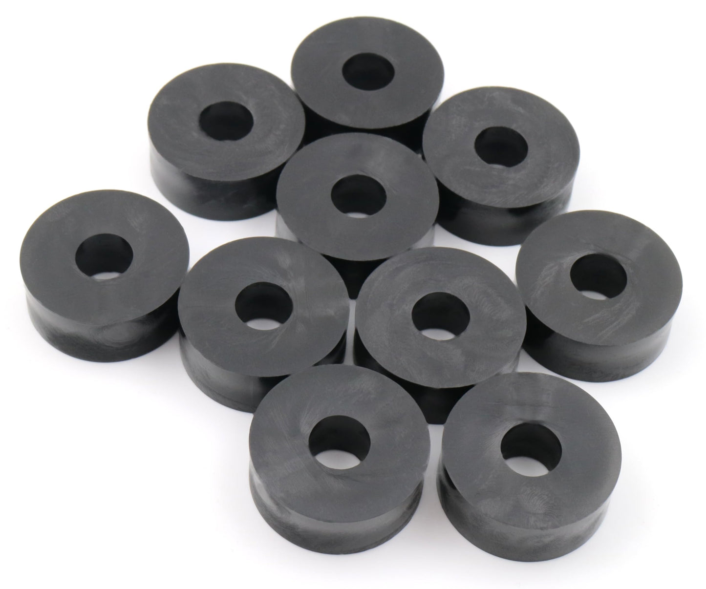 Design61 10x Distanzstücke Distanzhülsen Unterlegscheiben L 10 mm x Ø 25/8,2 mm M8 Rund HD-Polyethylen